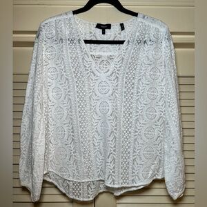 Theory Silk Lace Embroidered Top Shirt Blouse, size small, BohoChic Feminine